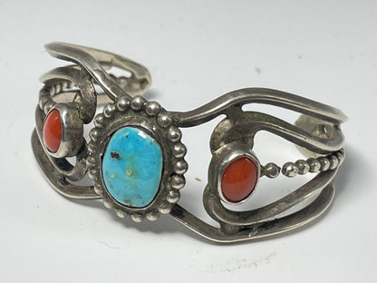 Wholesale Vintage Navajo Turquoise Sterling Silver Bracelet .925