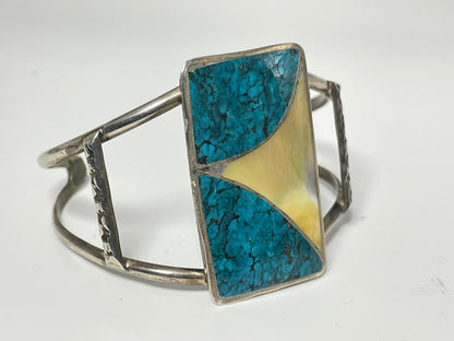 Wholesale Vintage Navajo Turquoise Sterling Silver Bracelet .925