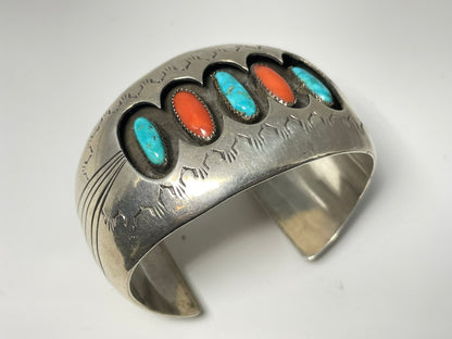 Wholesale Vintage Navajo Turquoise Sterling Silver Bracelet .925