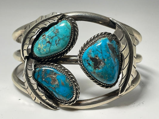 Wholesale Vintage Navajo Turquoise Sterling Silver Bracelet .925