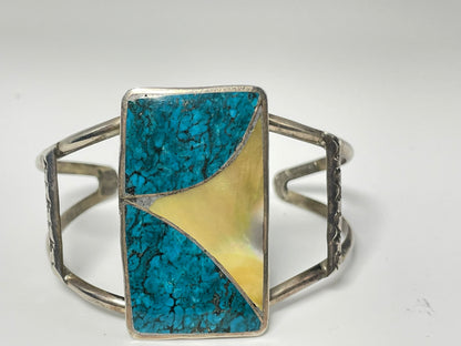 Wholesale Vintage Navajo Turquoise Sterling Silver Bracelet .925