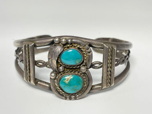 Wholesale Vintage Navajo Turquoise Sterling Silver Bracelet .925