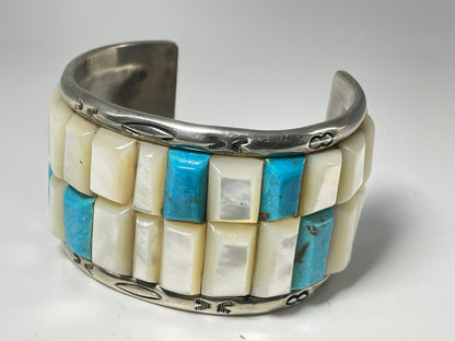 Wholesale Vintage Navajo Turquoise Sterling Silver Bracelet .925