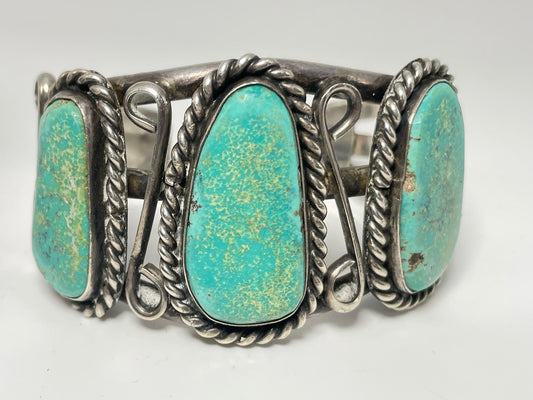 Wholesale Vintage Navajo Turquoise Sterling Silver Bracelet .925