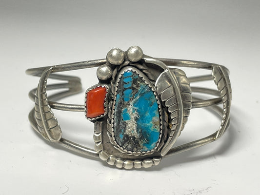 Wholesale Vintage Navajo Turquoise Sterling Silver Bracelet .925