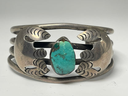 Wholesale Vintage Navajo Turquoise Sterling Silver Bracelet .925