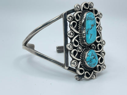 Navajo Turquoise Sterling Silver Bracelet .925