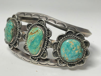 Wholesale Vintage Navajo Turquoise Sterling Silver Bracelet .925