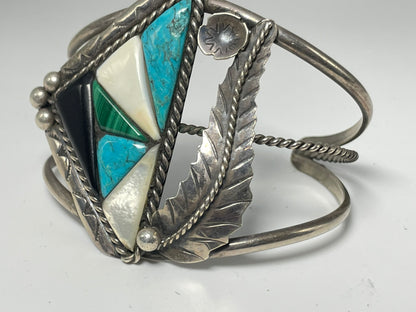 Wholesale Vintage Navajo Turquoise Sterling Silver Bracelet .925