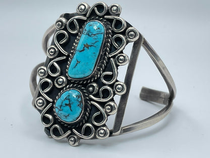 Navajo Turquoise Sterling Silver Bracelet .925