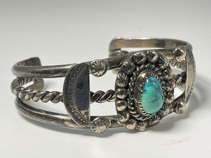 Wholesale Vintage Navajo Turquoise Sterling Silver Bracelet .925