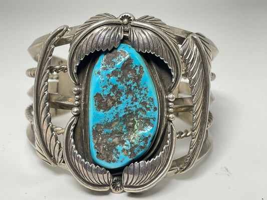 Wholesale Vintage Navajo Turquoise Sterling Silver Bracelet .925