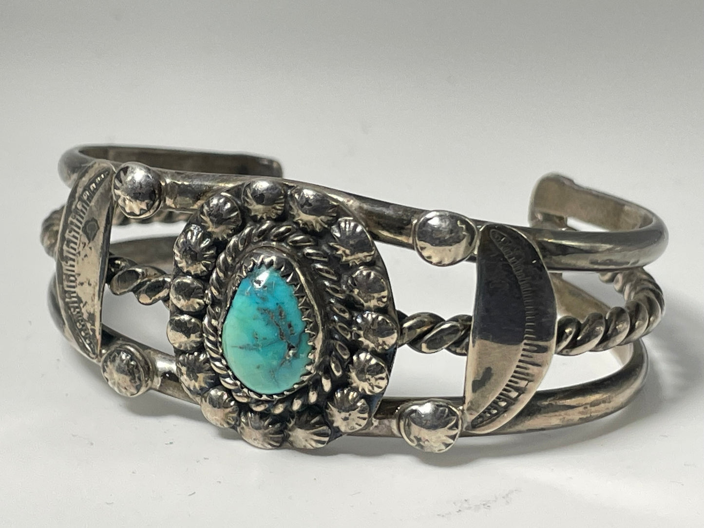 Wholesale Vintage Navajo Turquoise Sterling Silver Bracelet .925