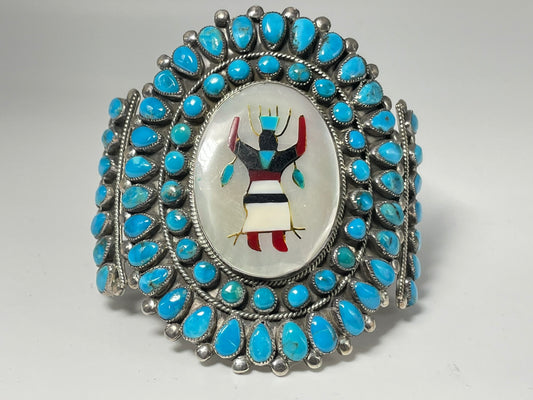 Wholesale Vintage Navajo Turquoise Sterling Silver Bracelet .925