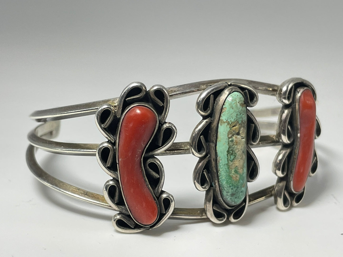 Wholesale Green Turquoise vintageNavajo Turquoise Sterling Silver Bracelet .925