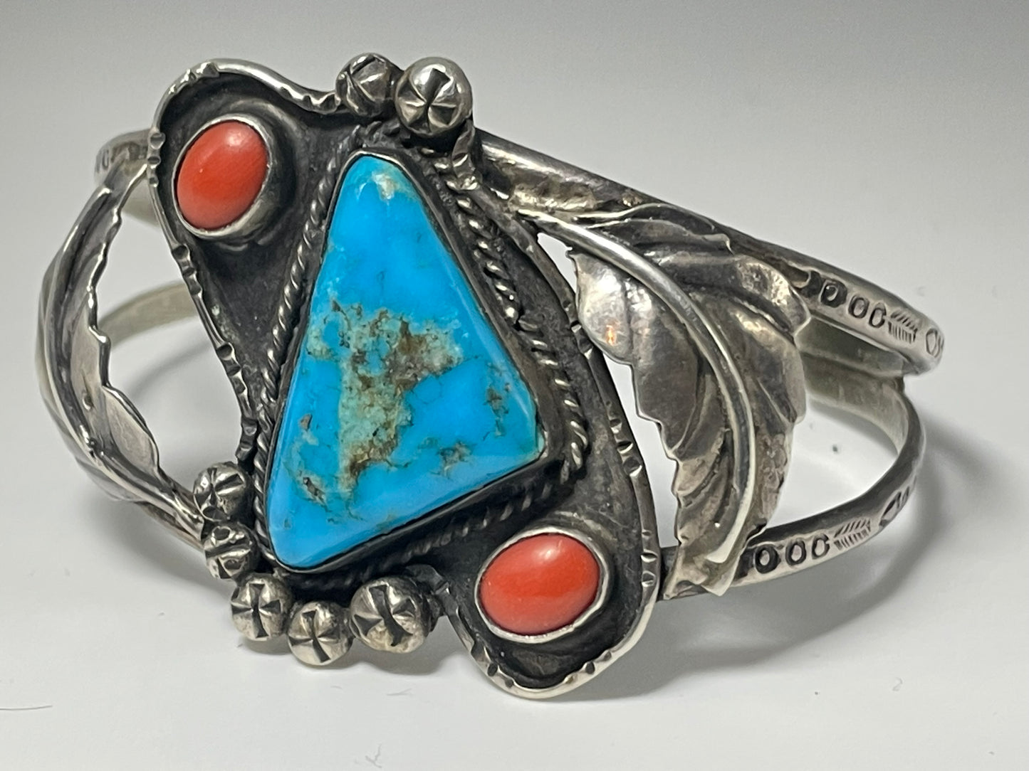 Wholesale Vintage Morenci Navajo Turquoise Sterling Silver Bracelet .925