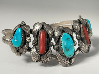 Wholesale Vintage Navajo Turquoise Sterling Silver Bracelet .925