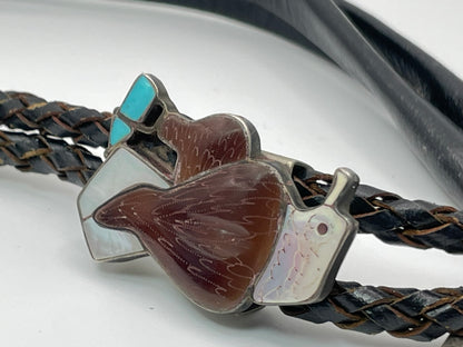 Zuni Eagle Turquoise Sterling Silver Bolo .925