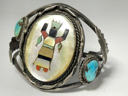 Wholesale Vintage Navajo Turquoise Sterling Silver Bracelet .925