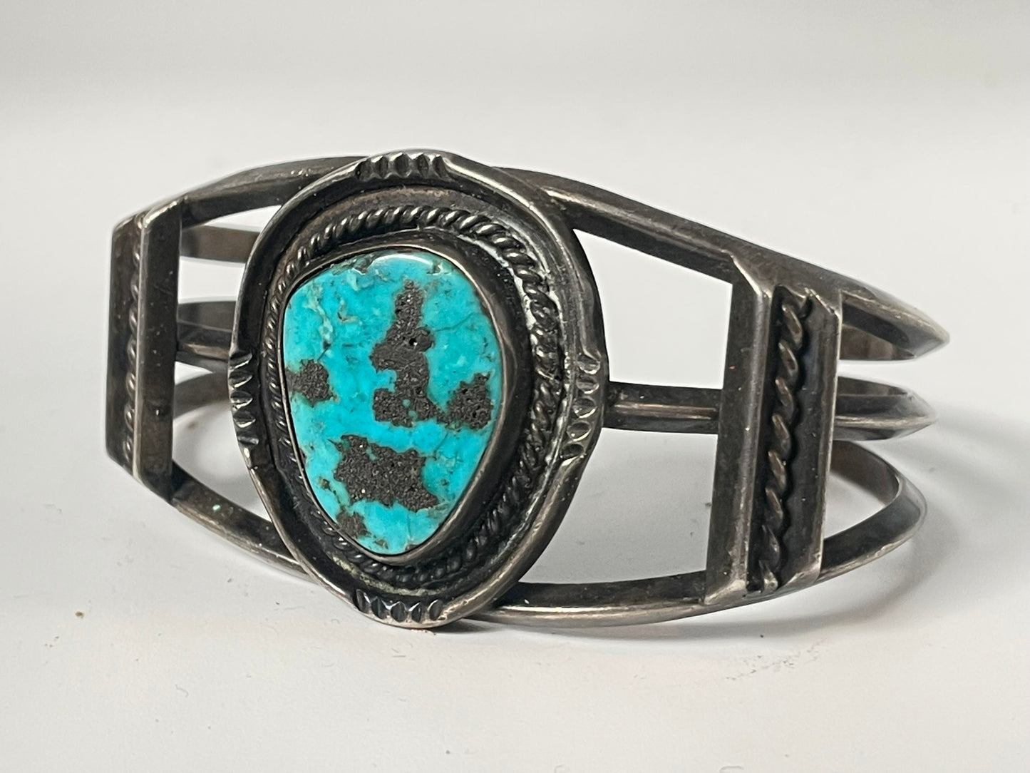 Wholesale Vintage Navajo Turquoise Sterling Silver Bracelet .925