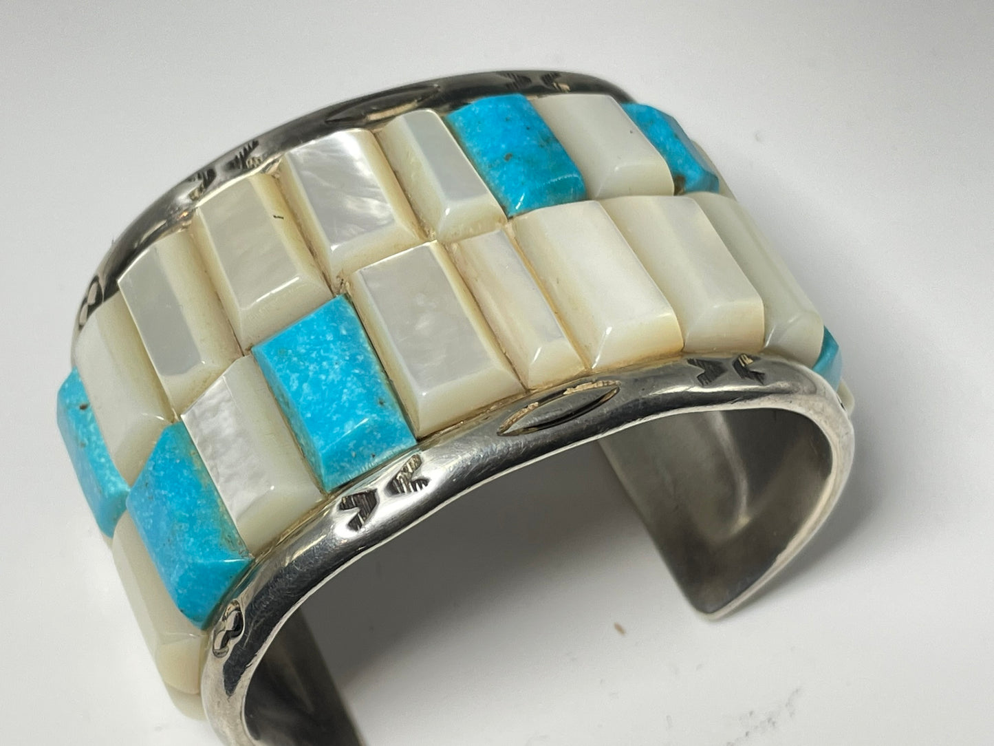 Wholesale Vintage Navajo Turquoise Sterling Silver Bracelet .925