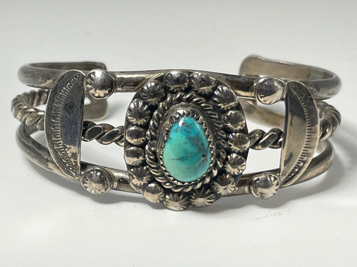 Wholesale Vintage Navajo Turquoise Sterling Silver Bracelet .925