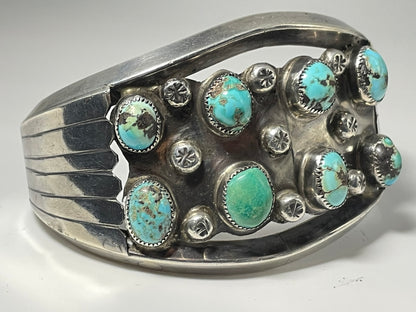 Wholesale 77 grams Vintage Navajo Turquoise Sterling Silver Bracelet .925