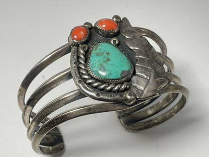 Wholesale Vintage Navajo Turquoise Sterling Silver Bracelet .925