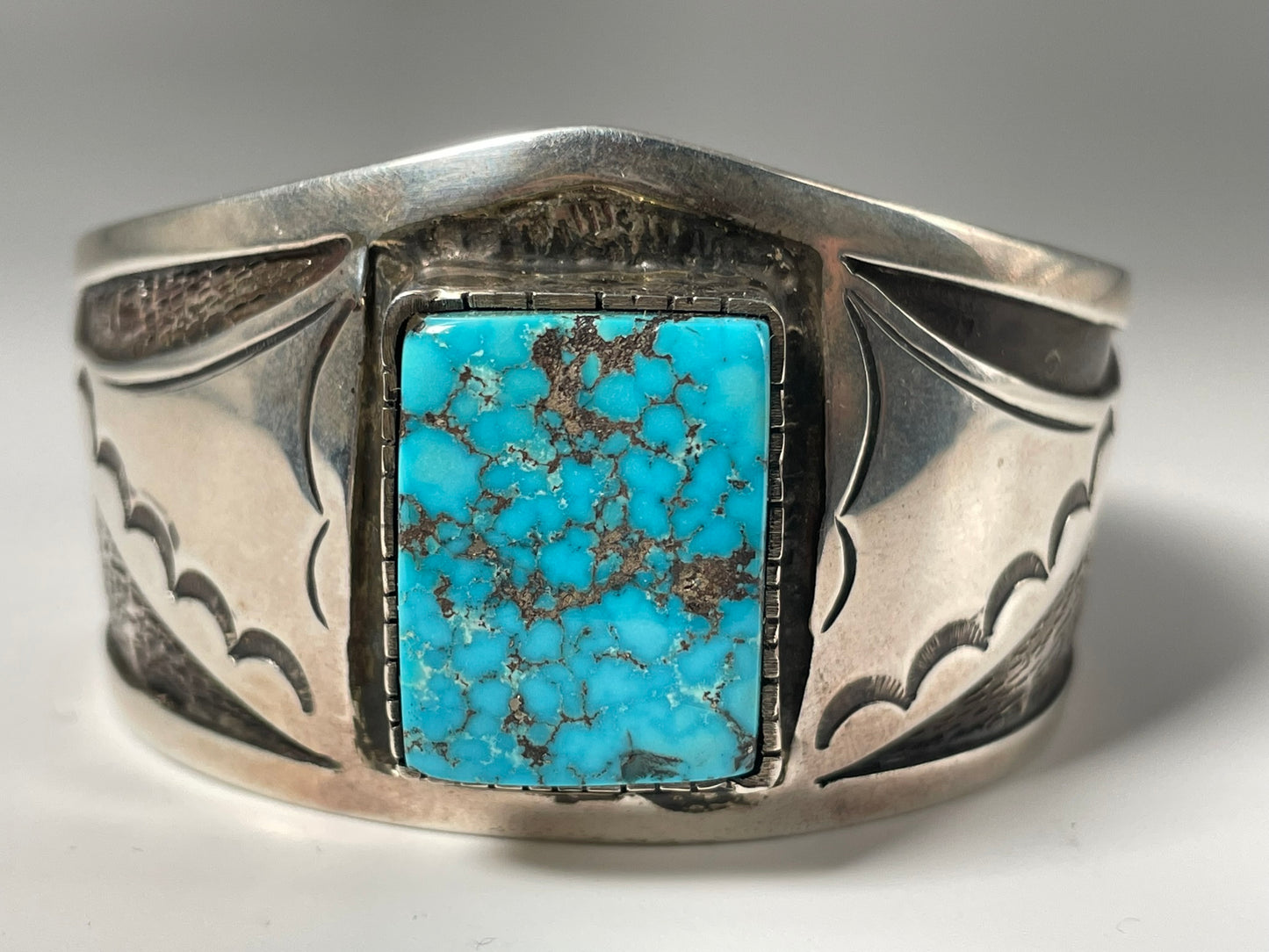 Wholesale Vintage Square Navajo Turquoise Sterling Silver Bracelet .925