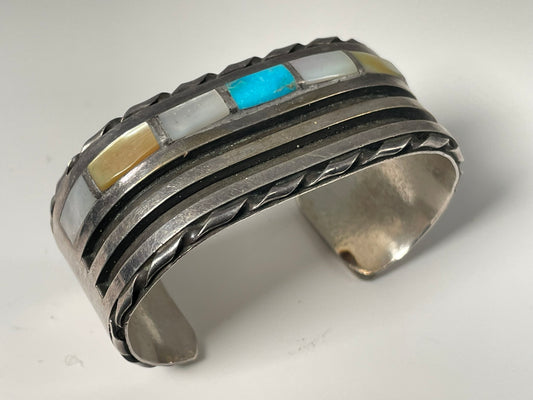 Wholesale Vintage Navajo Turquoise Sterling Silver Bracelet .925