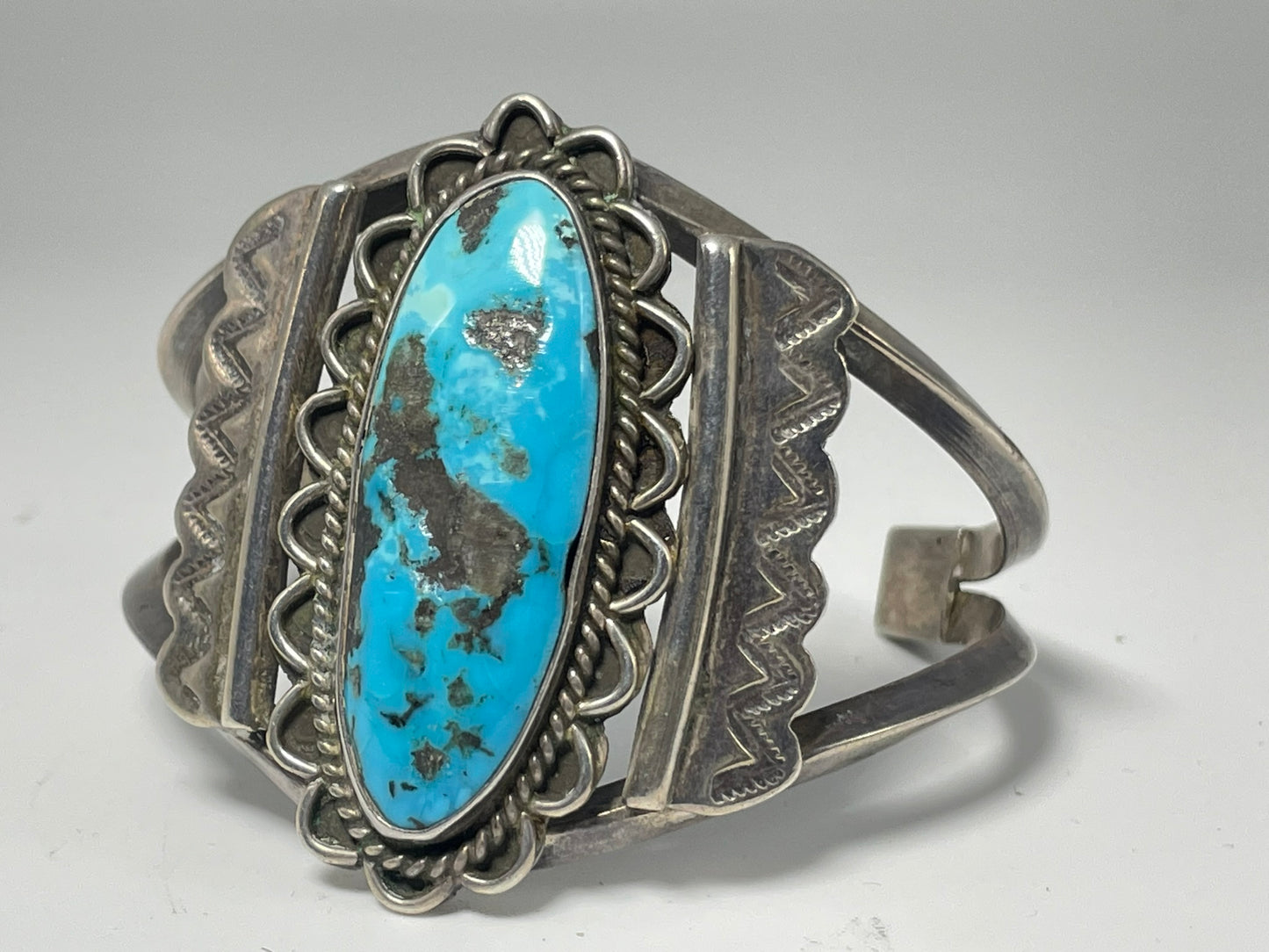 Wholesale Vintage Navajo Turquoise Sterling Silver Bracelet .925