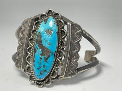 Wholesale Vintage Navajo Turquoise Sterling Silver Bracelet .925