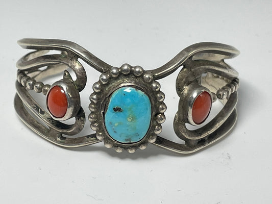 Wholesale Vintage Navajo Turquoise Sterling Silver Bracelet .925