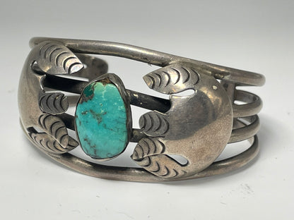 Wholesale Vintage Navajo Turquoise Sterling Silver Bracelet .925