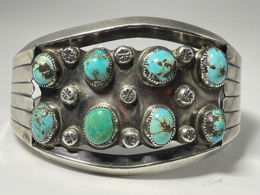 Wholesale 77 grams Vintage Navajo Turquoise Sterling Silver Bracelet .925