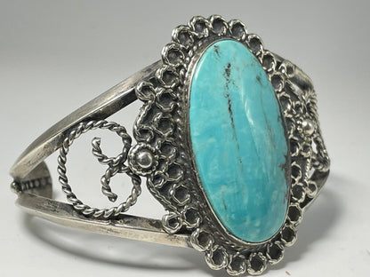 Wholesale Vintage Navajo Turquoise Sterling Silver Bracelet .925